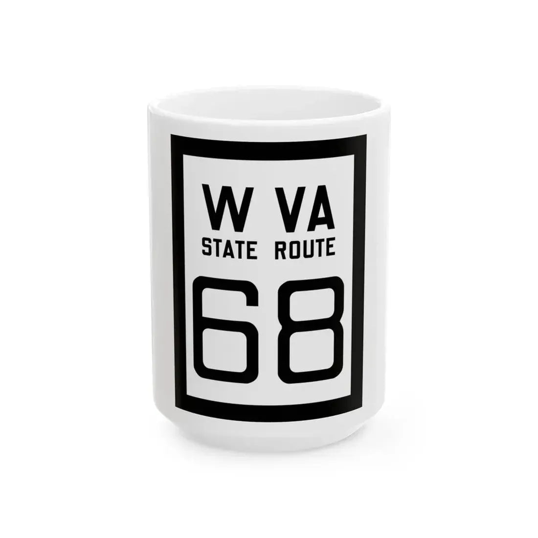 WV-68 1922 (Virginia) (Road Sign) White Coffee Mug 15oz - Go Mug Yourself