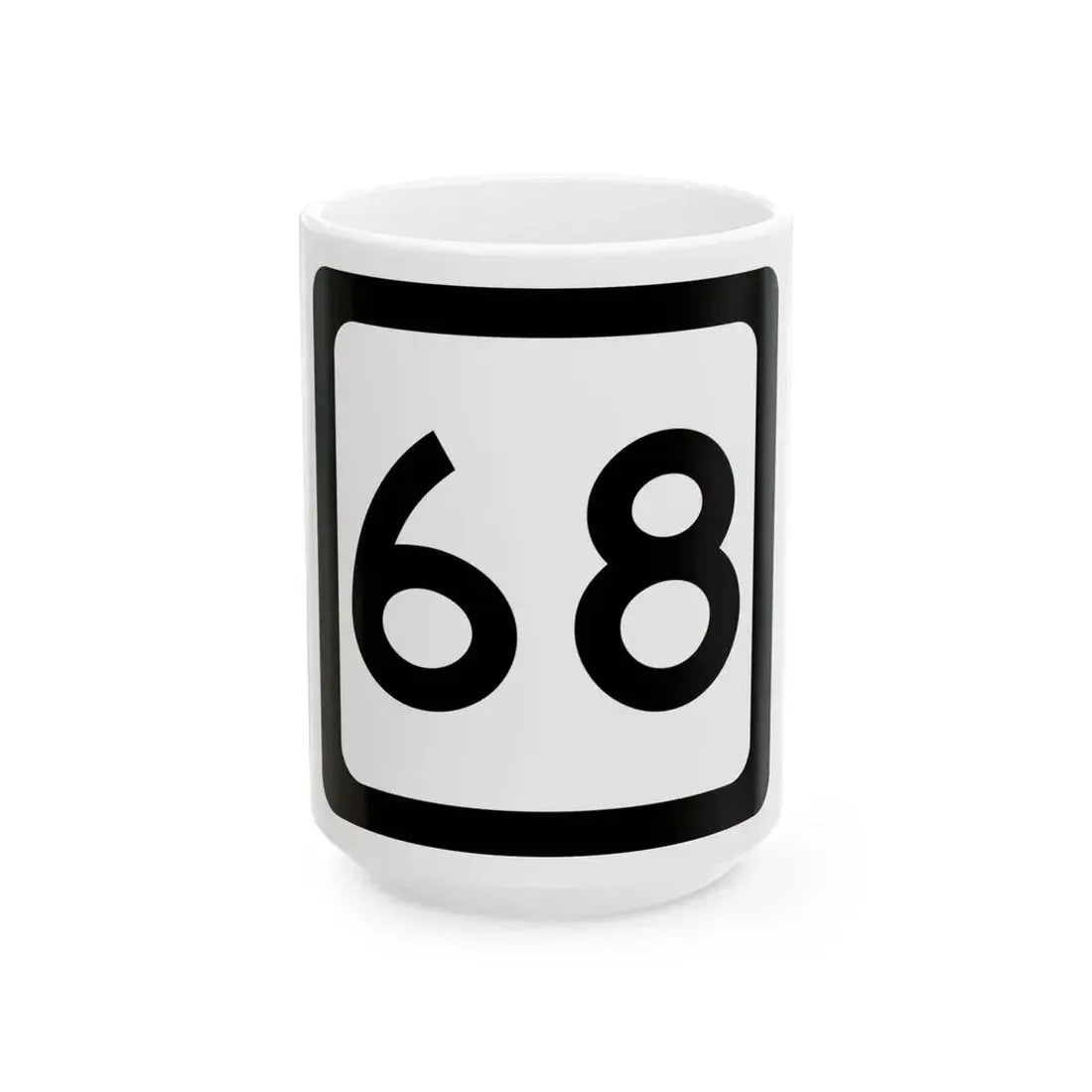 WV-68 (Virginia) (Road Sign) White Coffee Mug 15oz - Go Mug Yourself