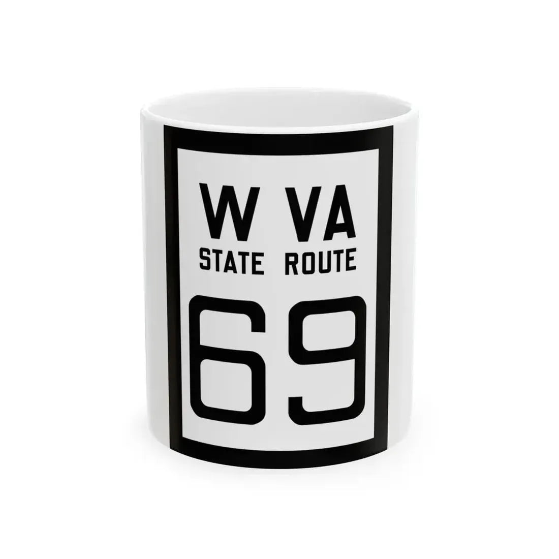 WV-69 1922 (Virginia) (Road Sign) White Coffee Mug 11oz - Go Mug Yourself
