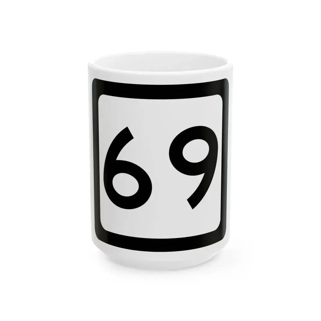 WV-69 (Virginia) (Road Sign) White Coffee Mug 15oz - Go Mug Yourself