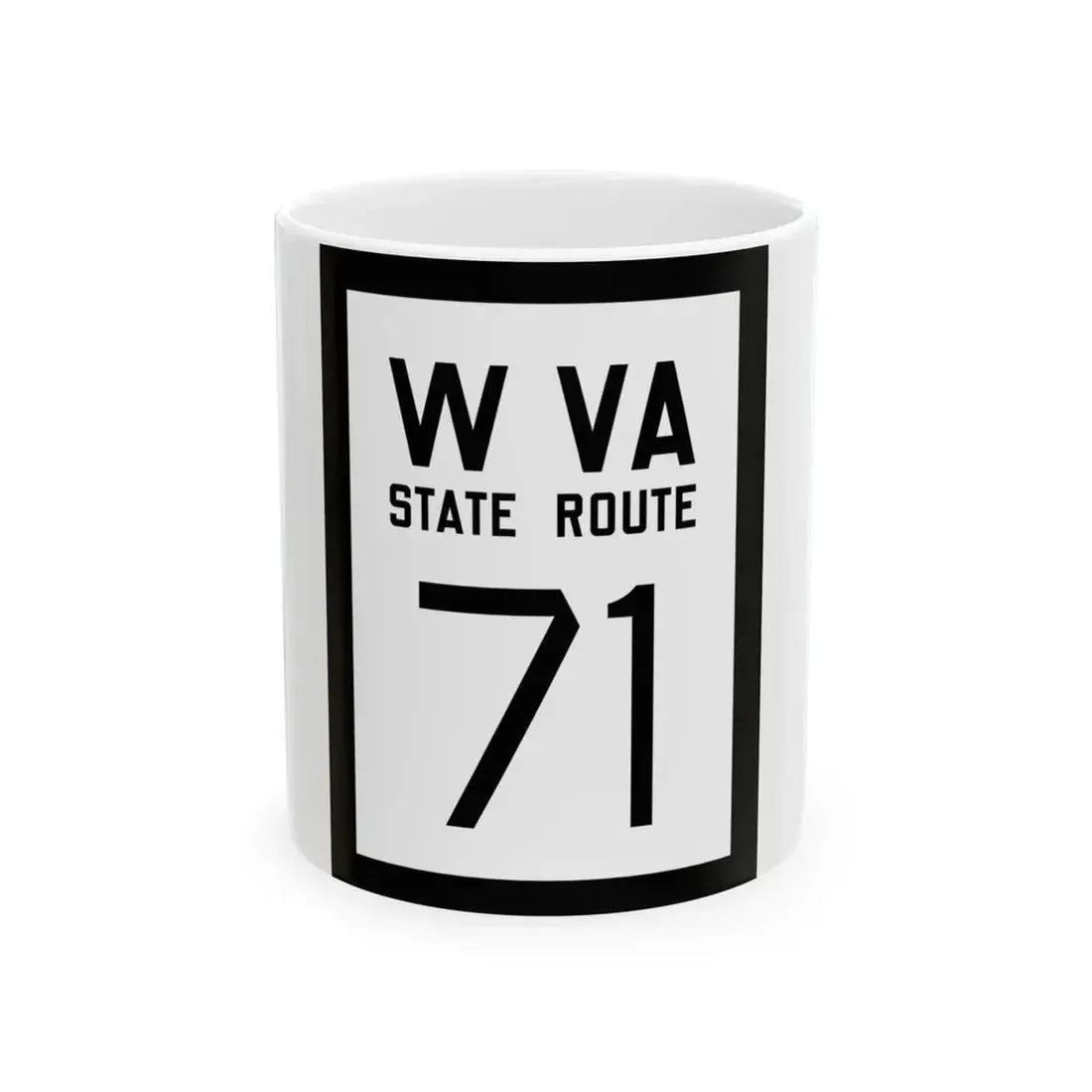 WV-71 1922 (Virginia) (Road Sign) White Coffee Mug 11oz - Go Mug Yourself