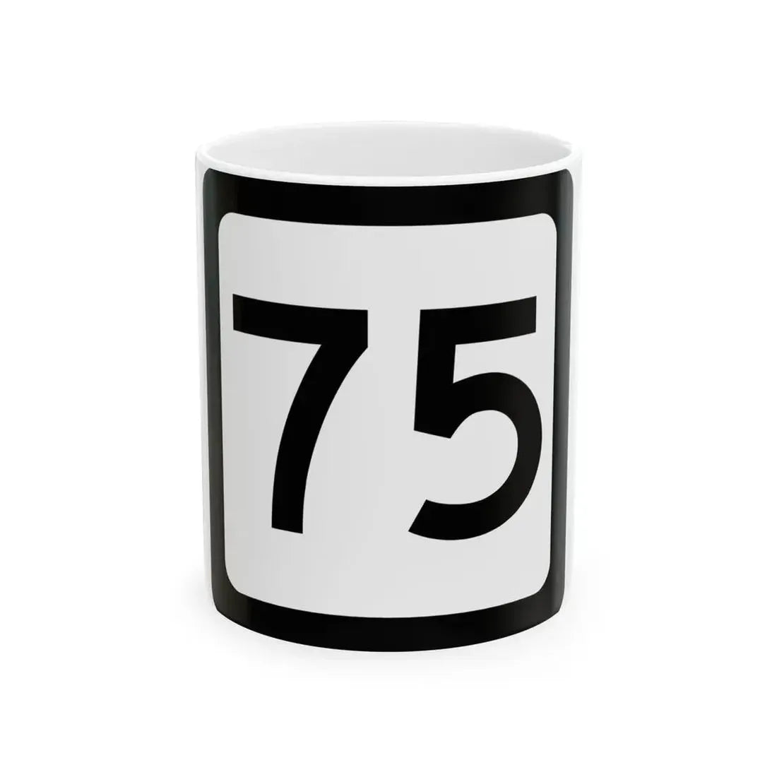 WV-75 (Virginia) (Road Sign) White Coffee Mug 11oz - Go Mug Yourself