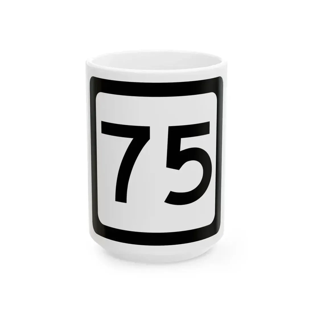 WV-75 (Virginia) (Road Sign) White Coffee Mug 15oz - Go Mug Yourself