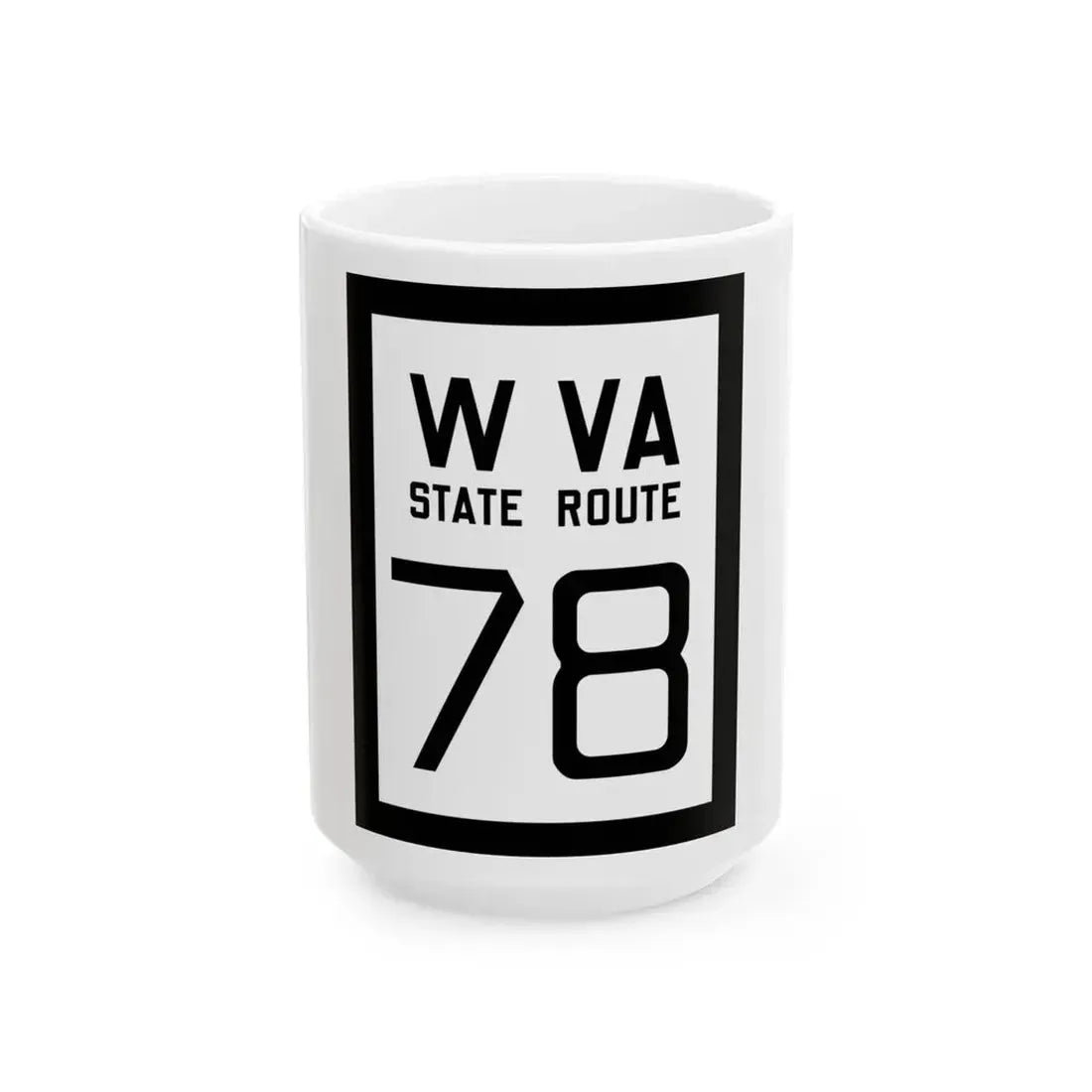 WV-78 1922 (Virginia) (Road Sign) White Coffee Mug 15oz - Go Mug Yourself