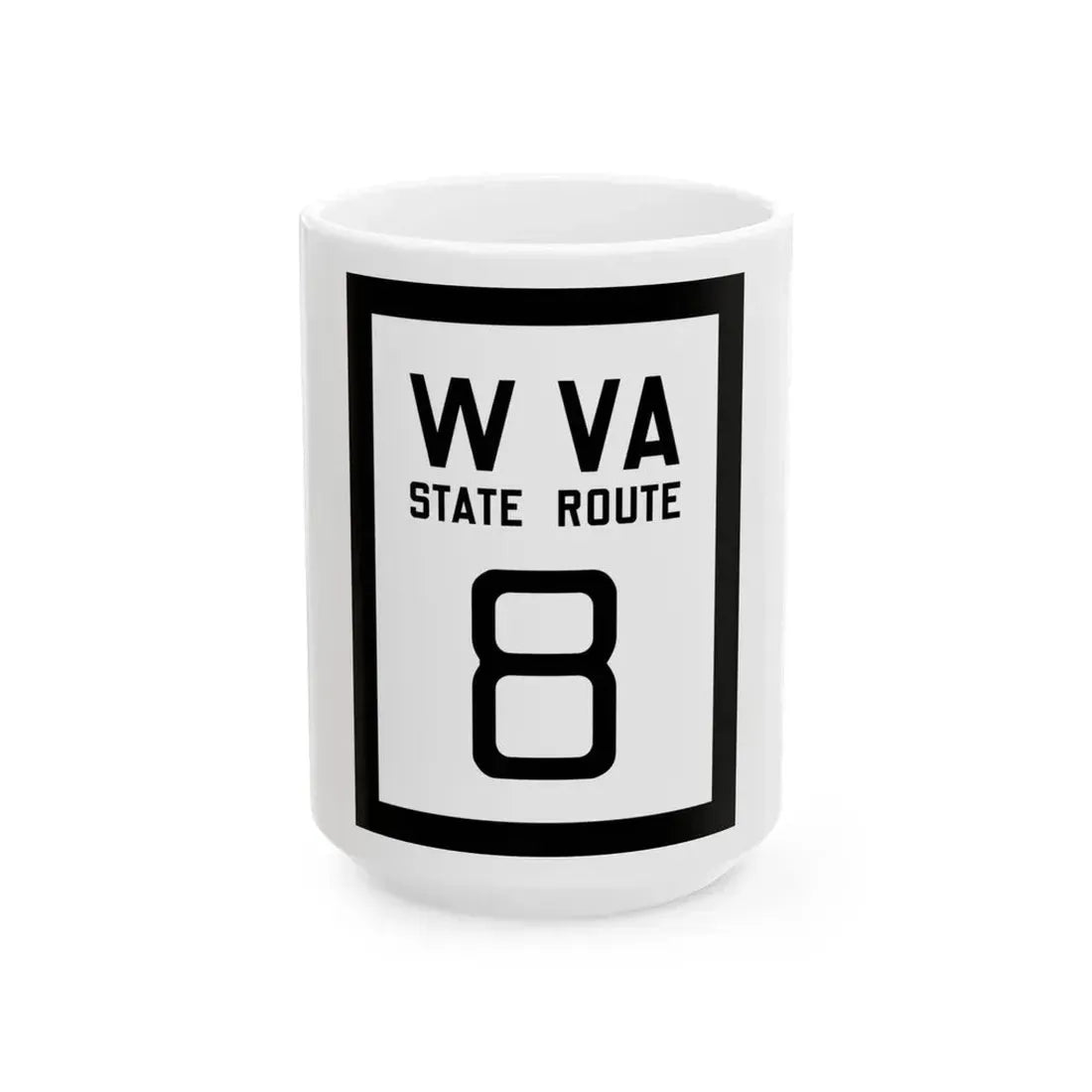 WV-8 1922 (Virginia) (Road Sign) White Coffee Mug 15oz - Go Mug Yourself