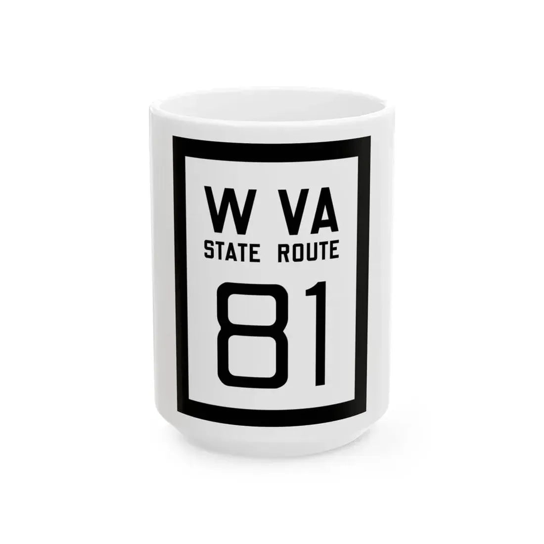 WV-81 1922 (Virginia) (Road Sign) White Coffee Mug 15oz - Go Mug Yourself
