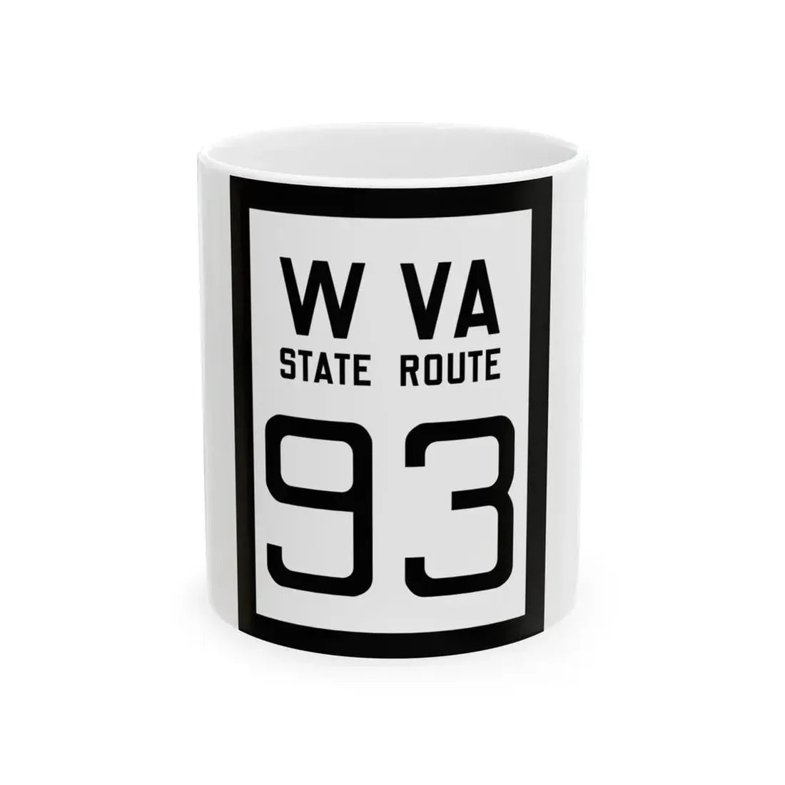 WV-93 1922 (Virginia) (Road Sign) White Coffee Mug 11oz - Go Mug Yourself