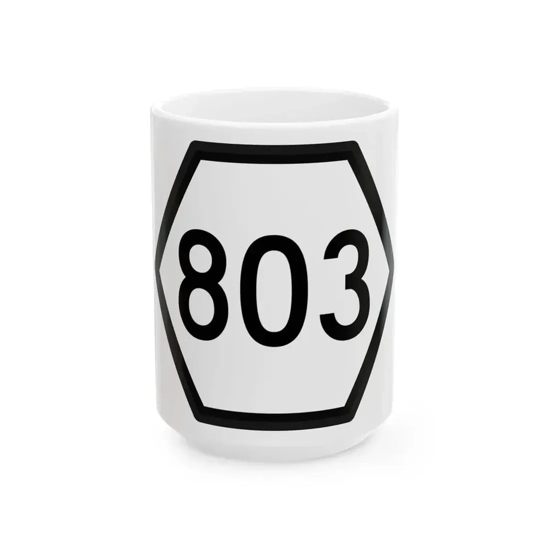 WV PFR 803 mockup (Virginia) (Road Sign) White Coffee Mug 15oz - Go Mug Yourself
