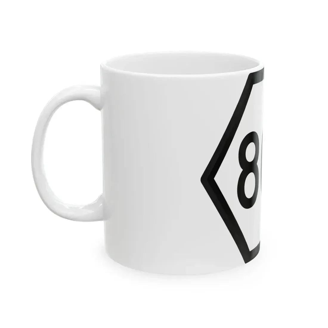 WV PFR 803 mockup (Virginia) (Road Sign) White Coffee Mug - Go Mug Yourself