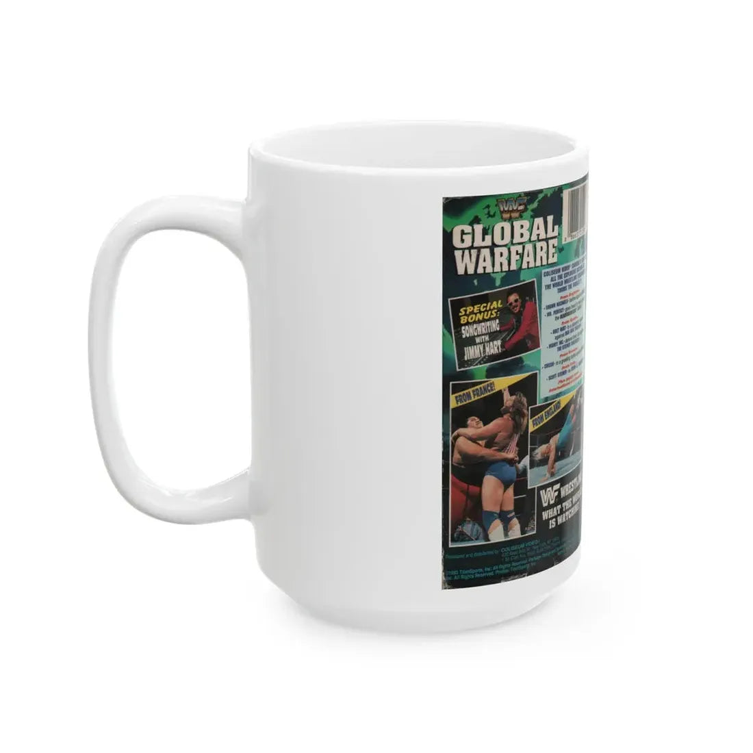 WWF GLOBAL WARFARE (VHS COVER) - White Coffee Mug - Go Mug Yourself