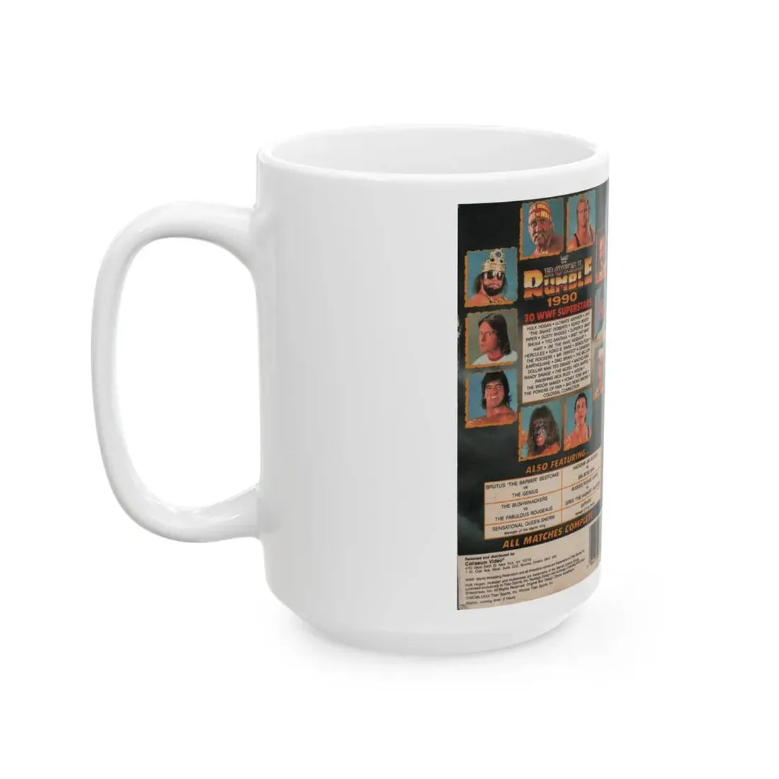 WWF ROYAL RUMBLE 1990 (VHS COVER) - White Coffee Mug - Go Mug Yourself