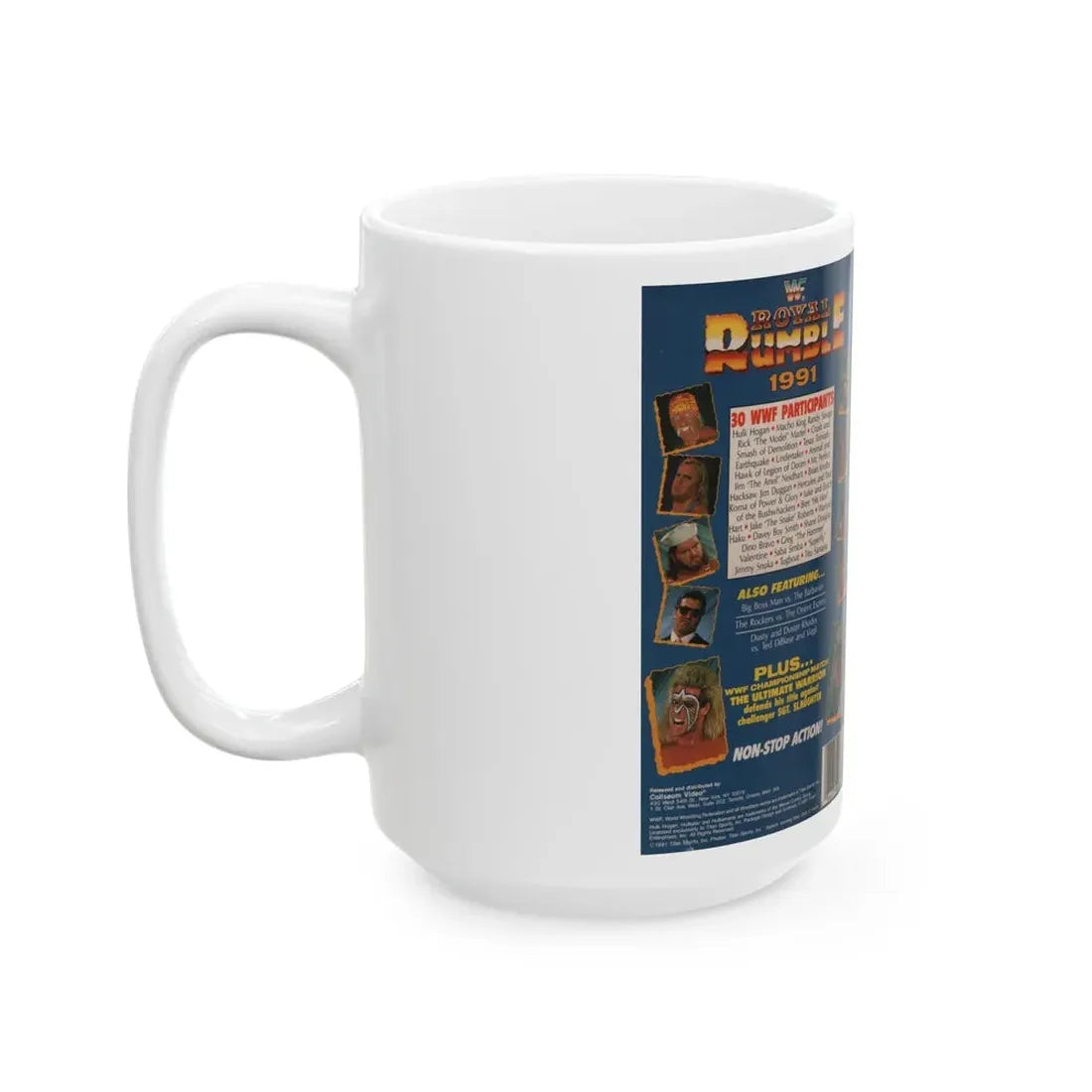 WWF ROYAL RUMBLE 1991 (VHS COVER) - White Coffee Mug - Go Mug Yourself