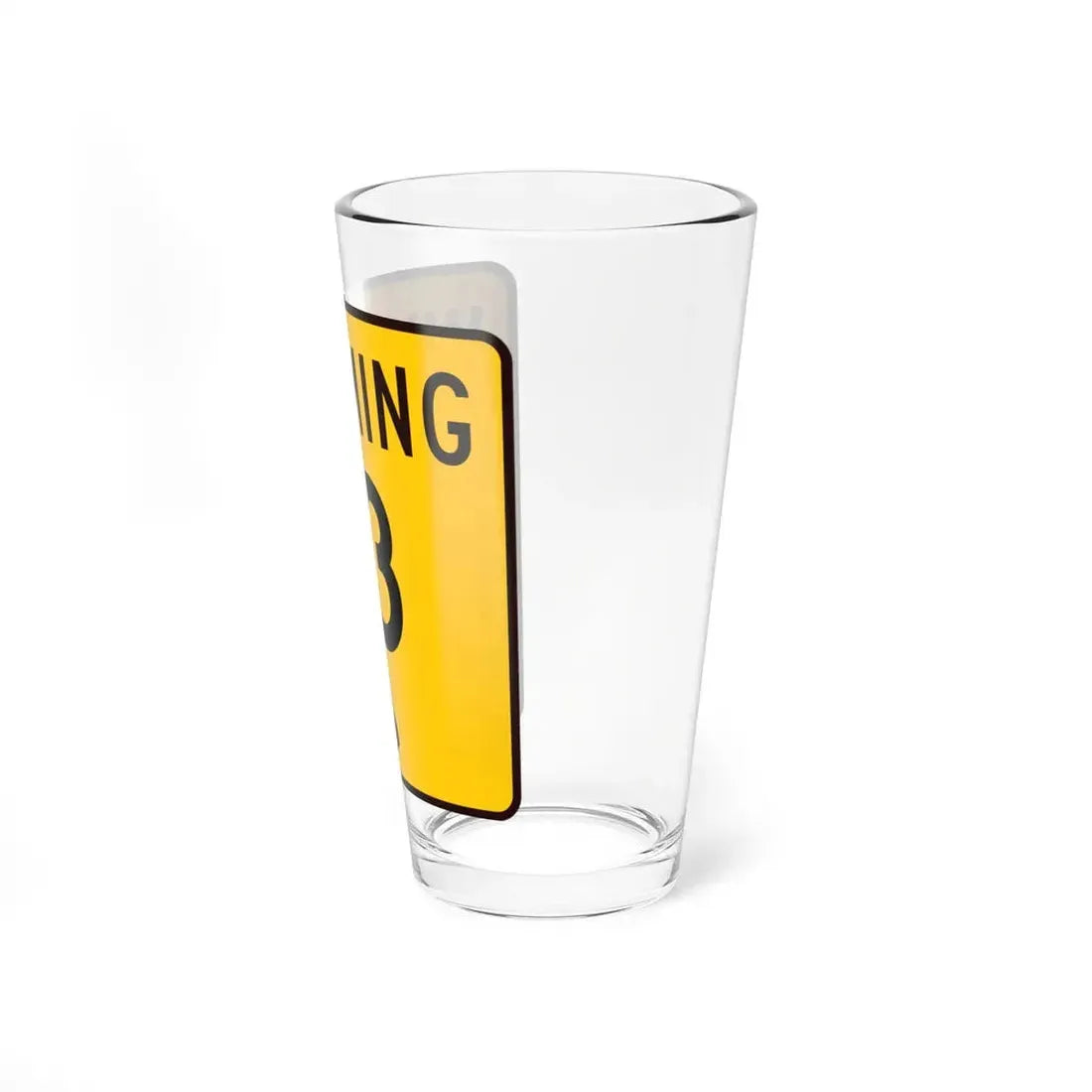 WY-13 (Wyoming) (Road Sign) Pint Glss 16oz - Go Mug Yourself