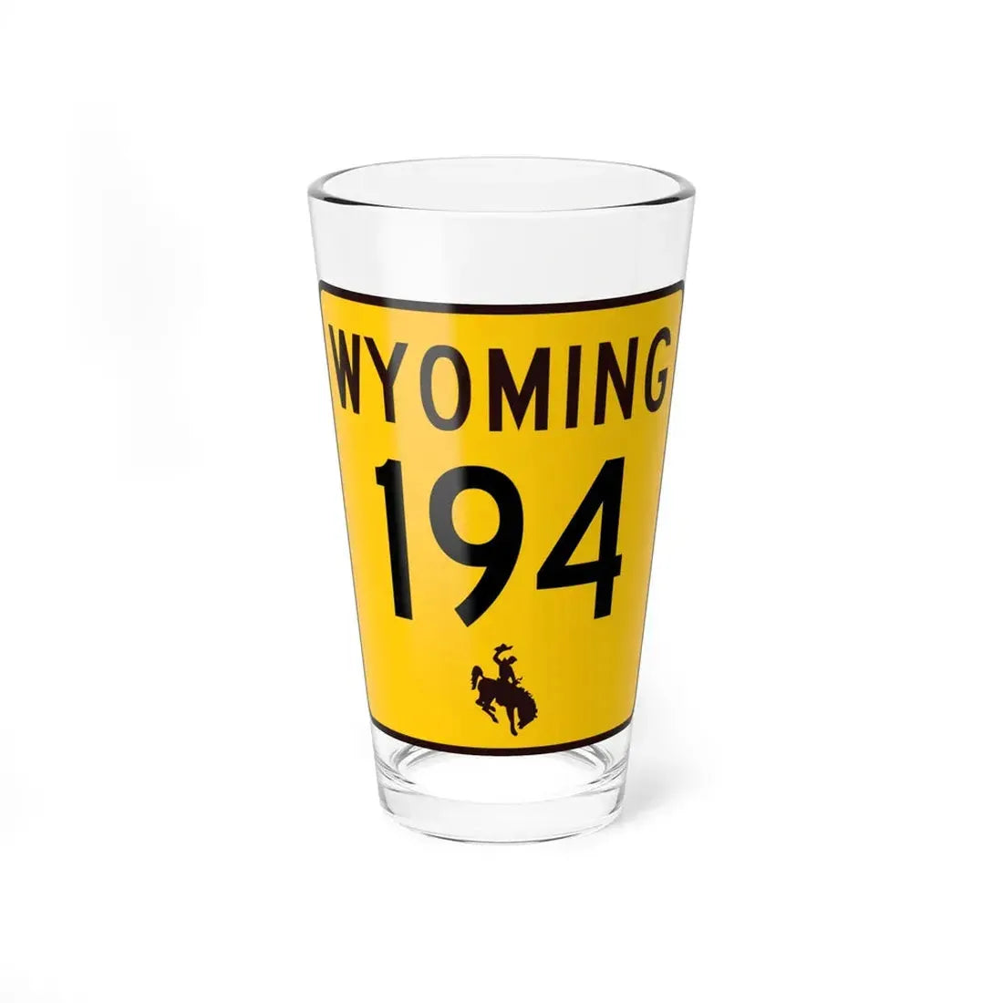 WY-194 (Wyoming) (Road Sign) Pint Glss 16oz 16oz - Go Mug Yourself