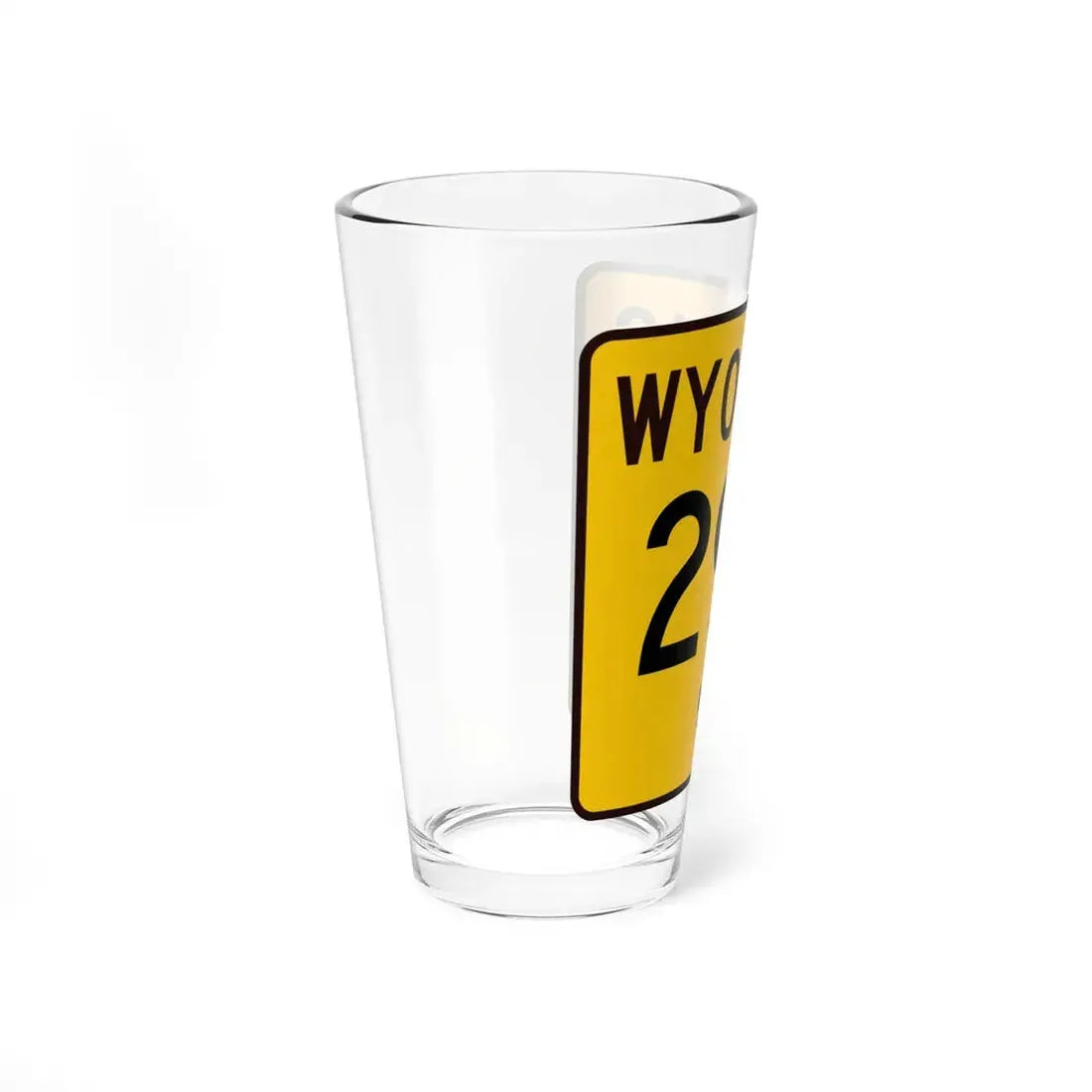 WY-296 (Wyoming) (Road Sign) Pint Glss 16oz - Go Mug Yourself