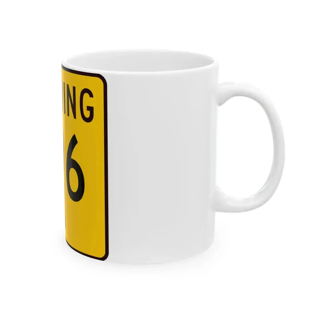WY-296 (Wyoming) (Road Sign) White Coffee Mug - Go Mug Yourself
