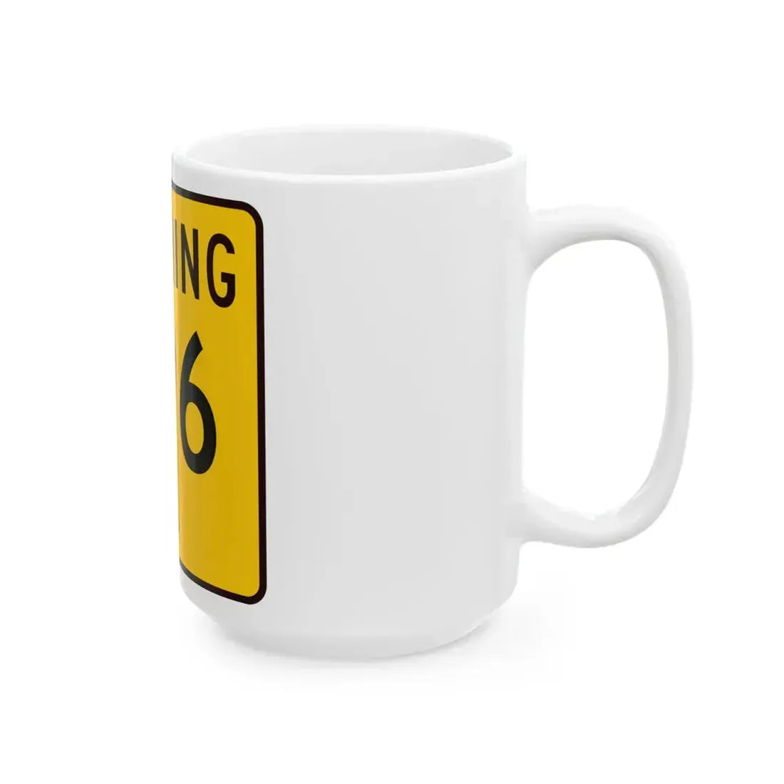 WY-296 (Wyoming) (Road Sign) White Coffee Mug - Go Mug Yourself