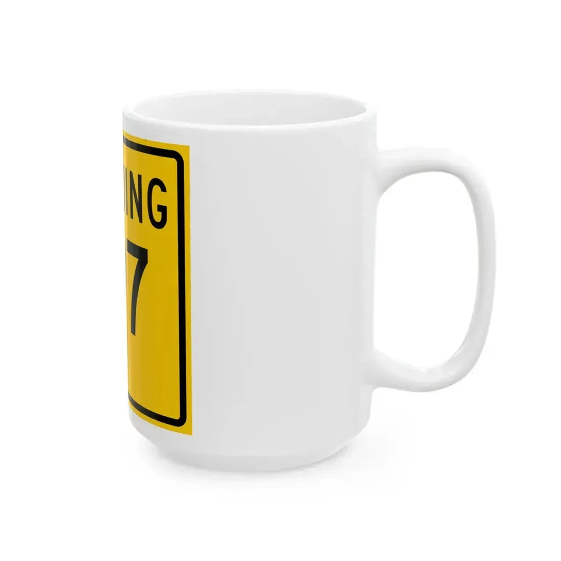 WY-297 (Wyoming) (Road Sign) White Coffee Mug - Go Mug Yourself
