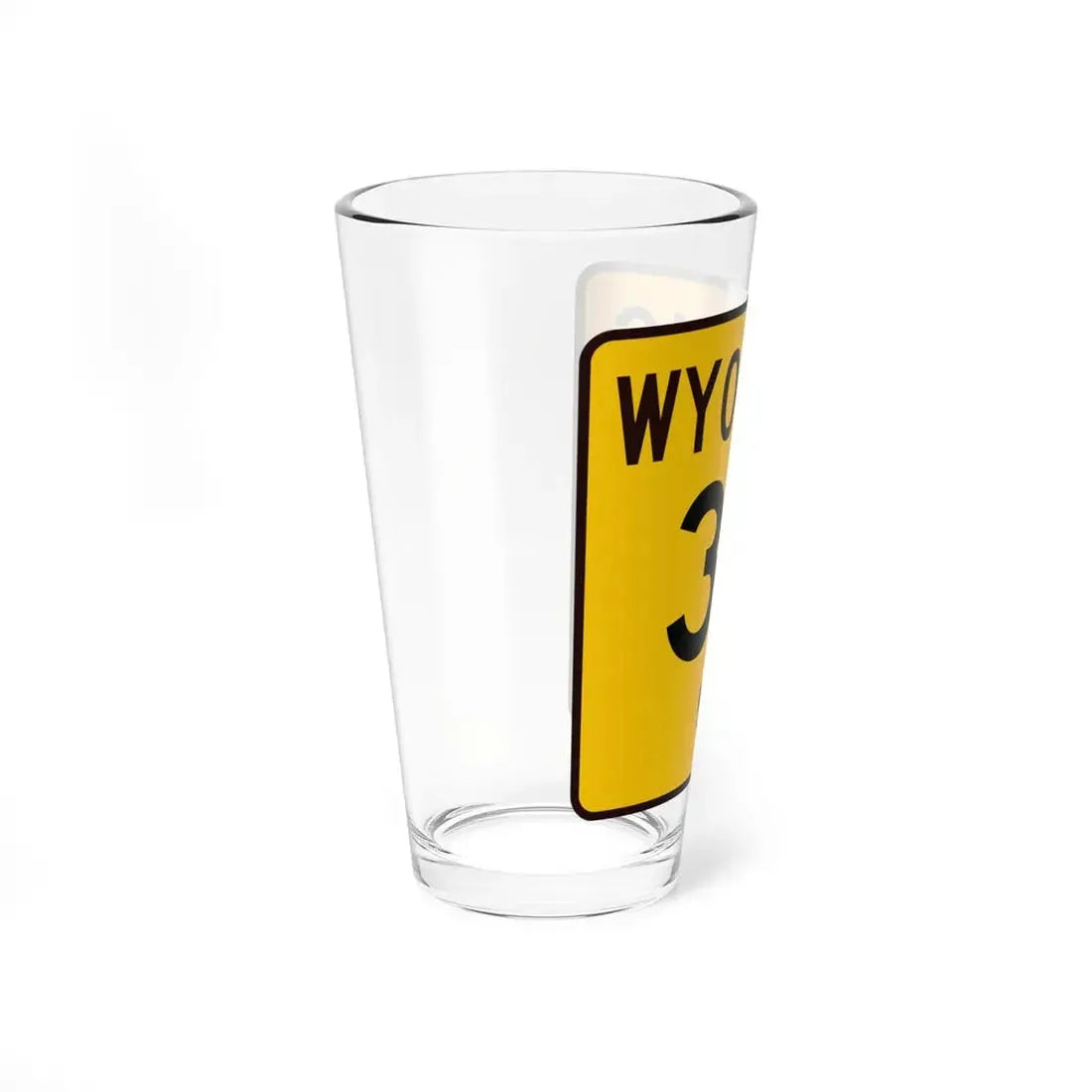 WY-34 (Wyoming) (Road Sign) Pint Glss 16oz - Go Mug Yourself