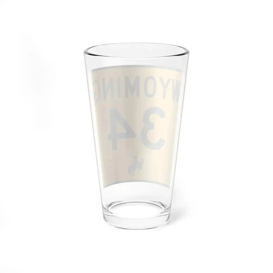 WY-34 (Wyoming) (Road Sign) Pint Glss 16oz - Go Mug Yourself