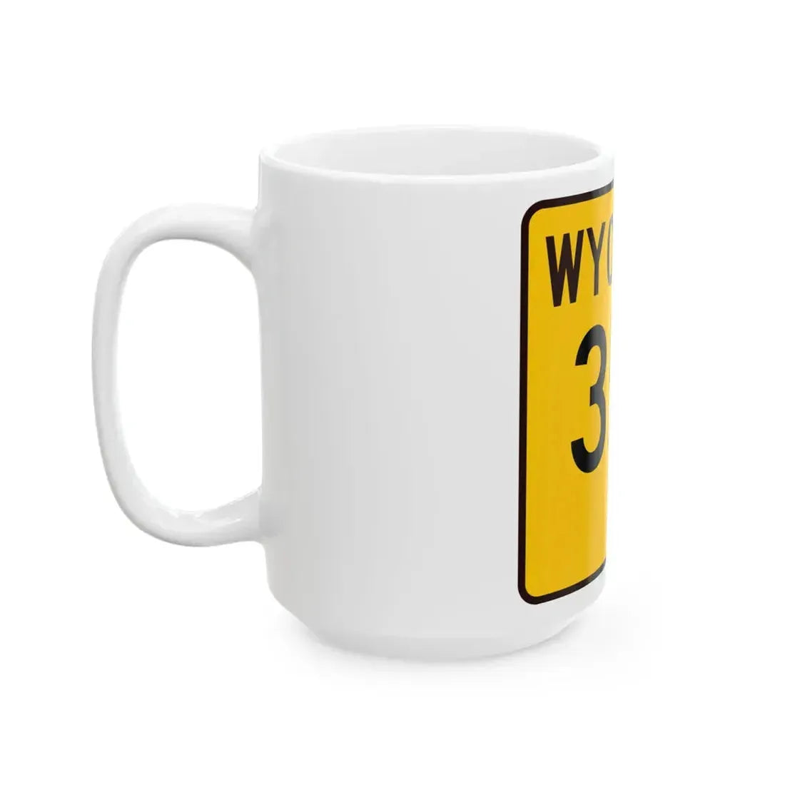 WY-352 (Wyoming) (Road Sign) White Coffee Mug - Go Mug Yourself