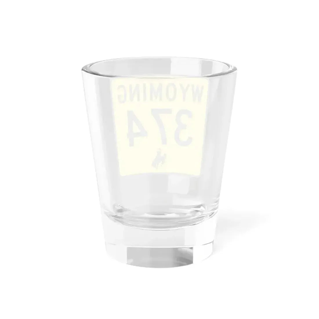 WY-374 (Wyoming) (Road Sign) Shot Glass 1.5oz - Go Mug Yourself