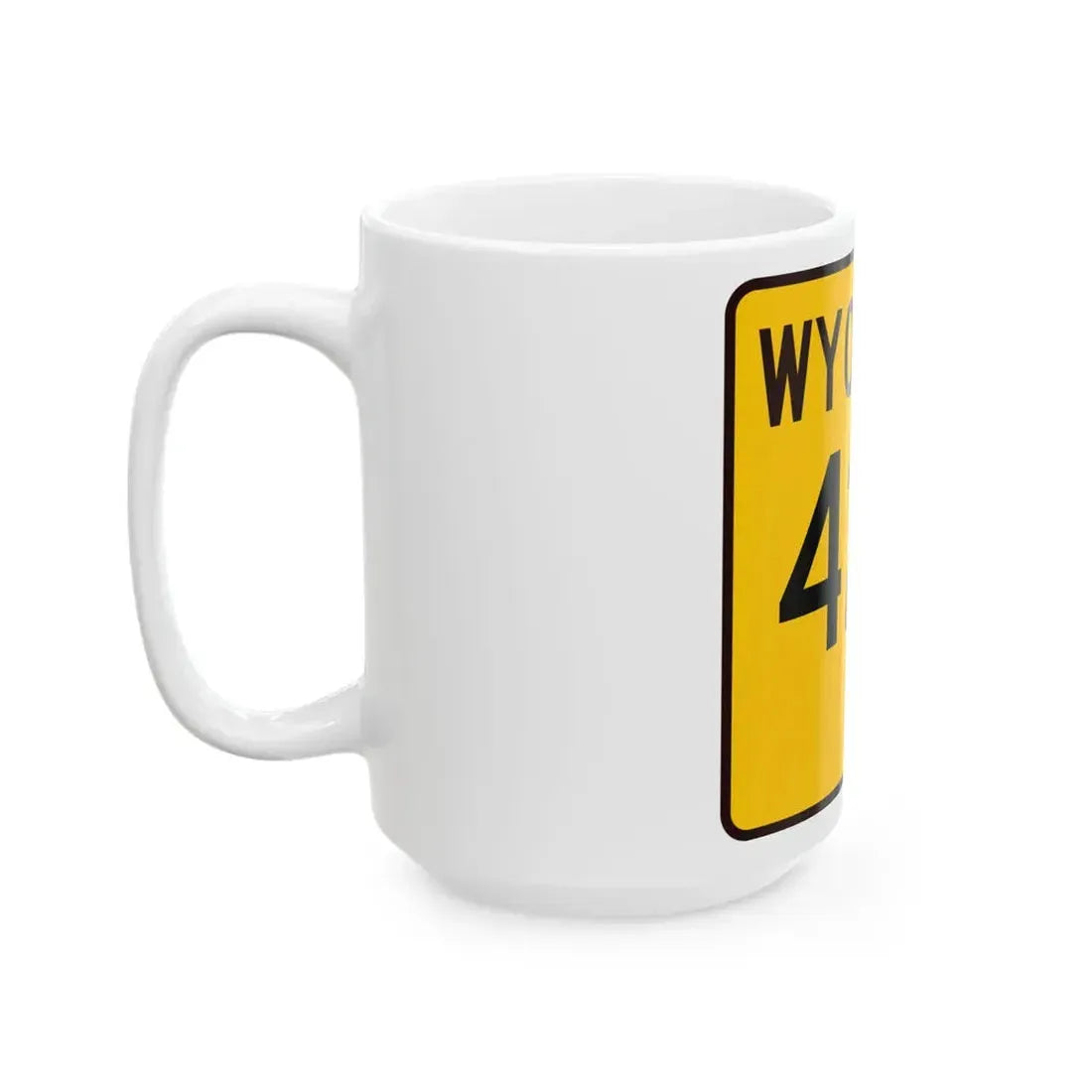 WY-420 (Wyoming) (Road Sign) White Coffee Mug - Go Mug Yourself