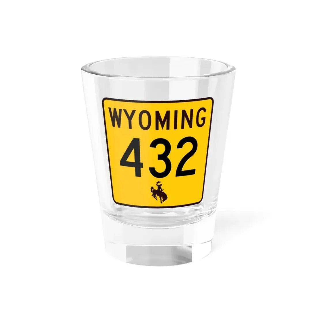 WY-432 (Wyoming) (Road Sign) Shot Glass 1.5oz 1.5oz - Go Mug Yourself