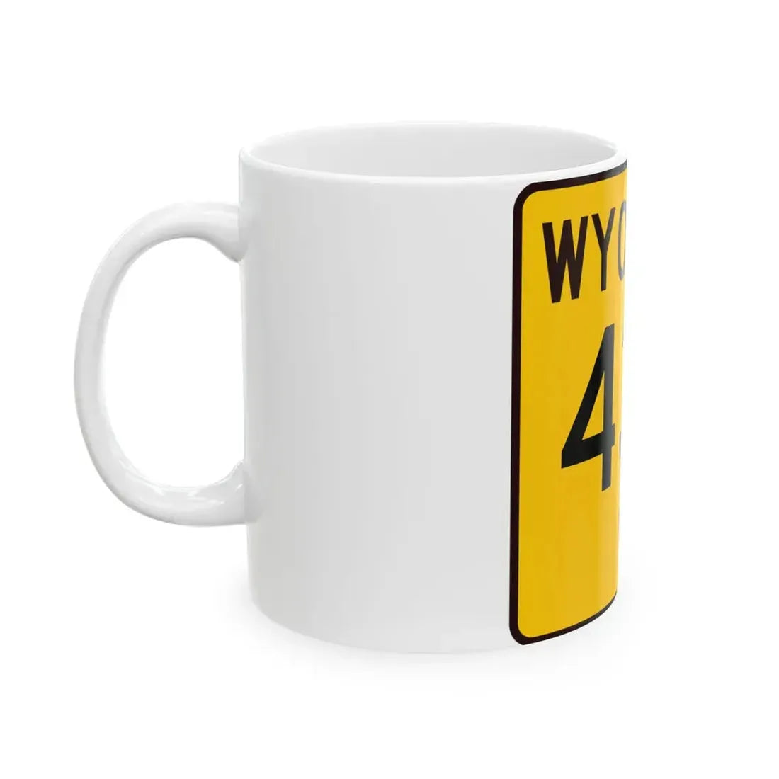 WY-434 (Wyoming) (Road Sign) White Coffee Mug - Go Mug Yourself