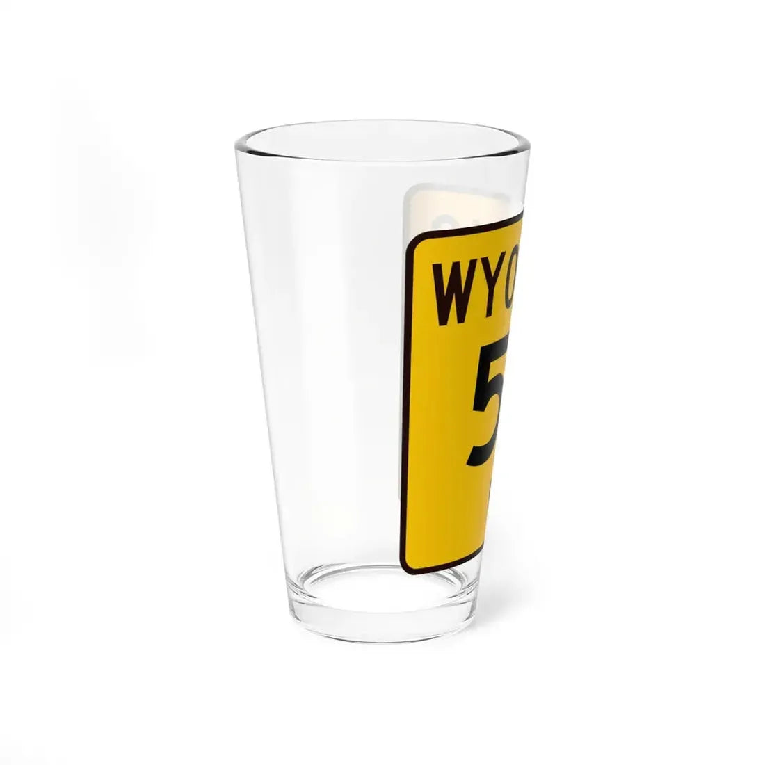 WY-59 (Wyoming) (Road Sign) Pint Glss 16oz - Go Mug Yourself