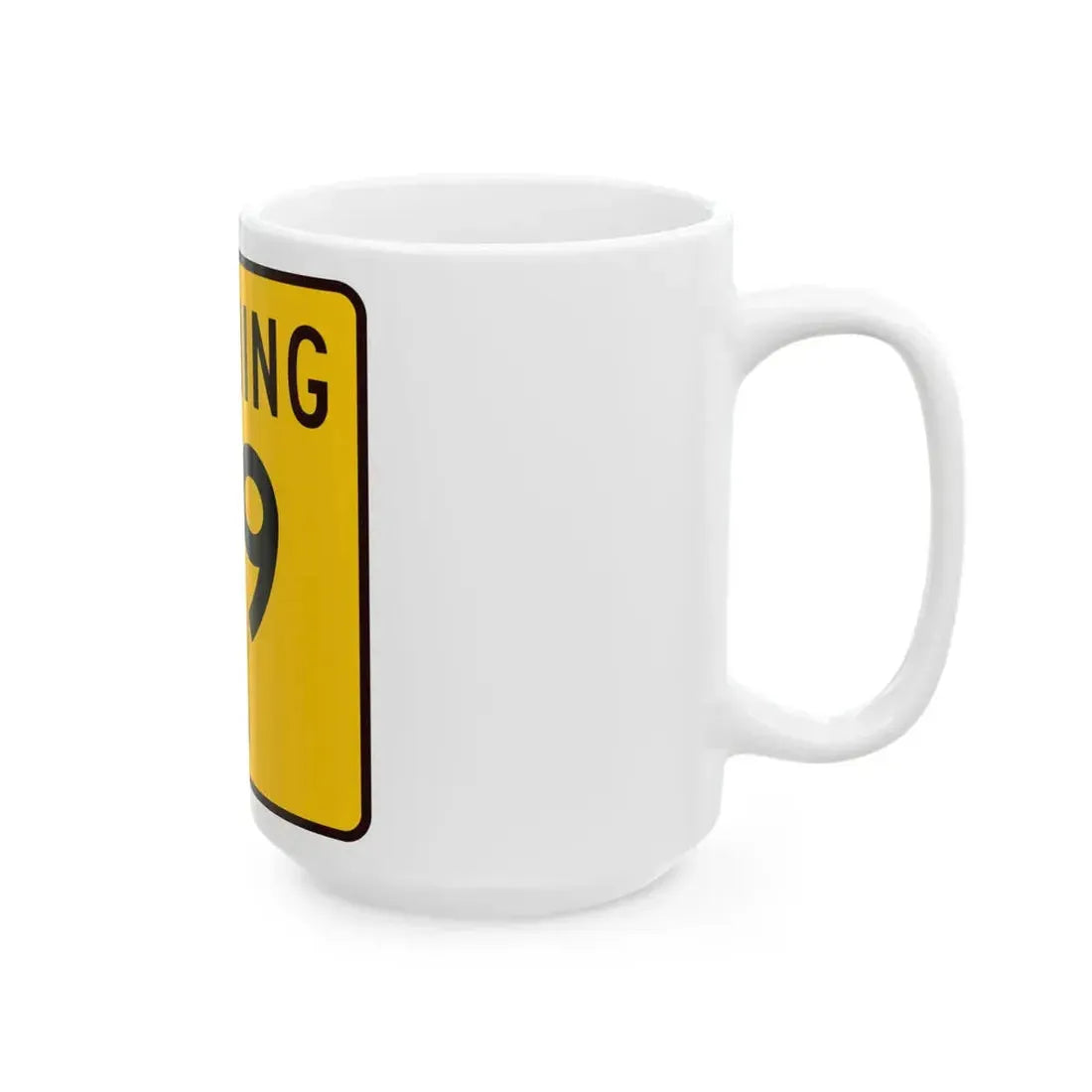 WY-59 (Wyoming) (Road Sign) White Coffee Mug - Go Mug Yourself