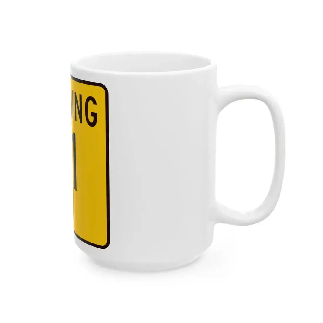WY-71 (Wyoming) (Road Sign) White Coffee Mug - Go Mug Yourself