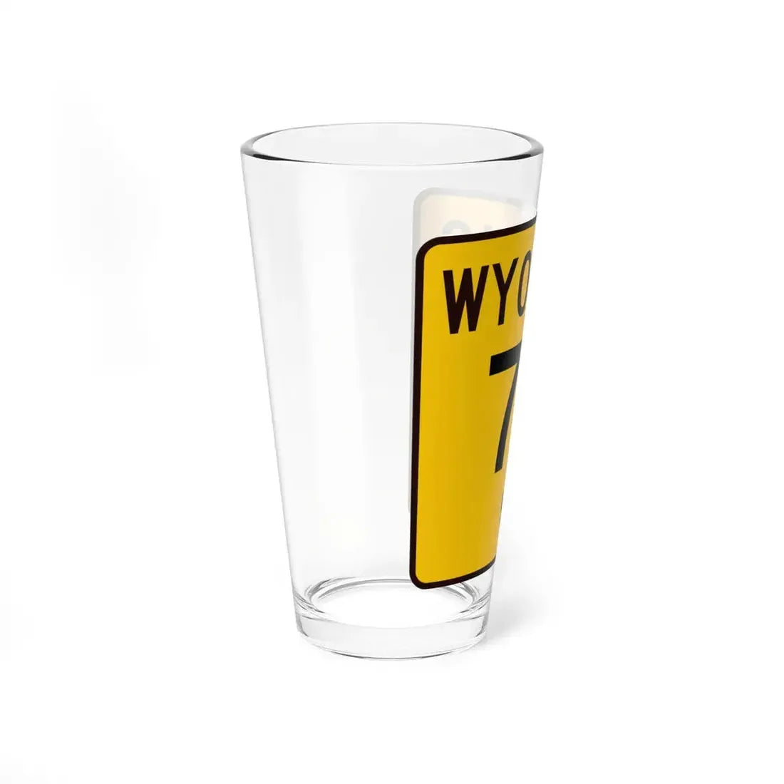 WY-77 (Wyoming) (Road Sign) Pint Glss 16oz - Go Mug Yourself