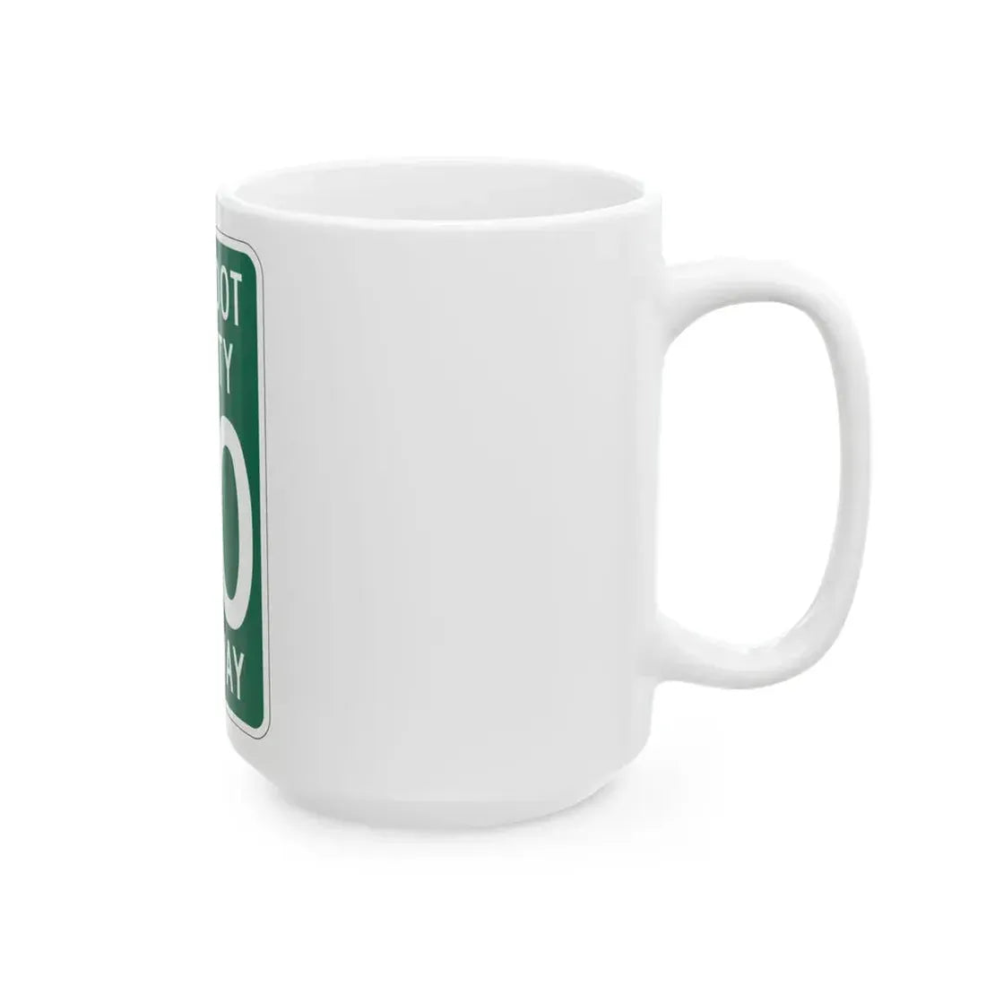 Wyandot County OH template (Ohio) (Road Sign) White Coffee Mug - Go Mug Yourself