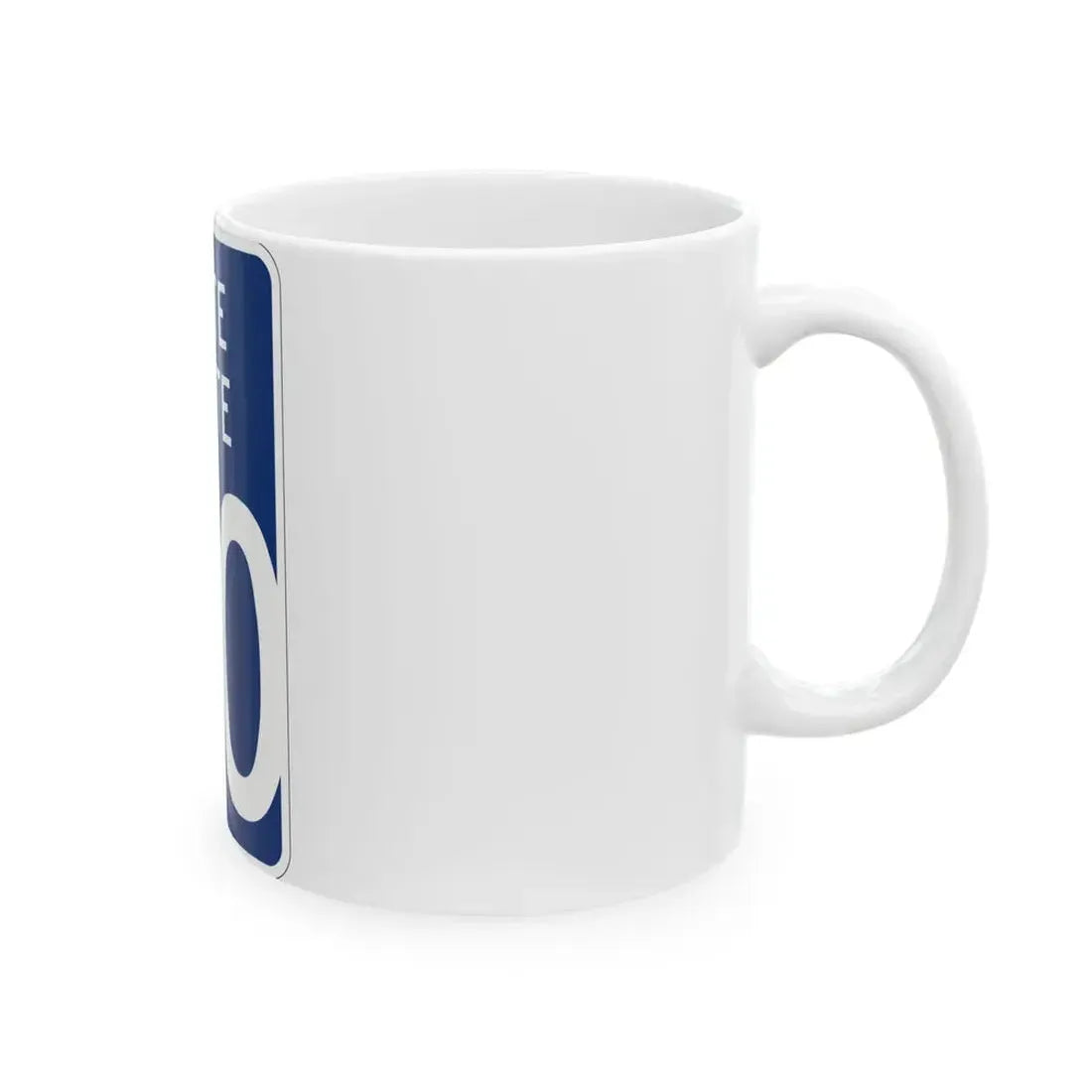 Wyandot County Ohio state route shield template (Ohio) (Road Sign) White Coffee Mug - Go Mug Yourself