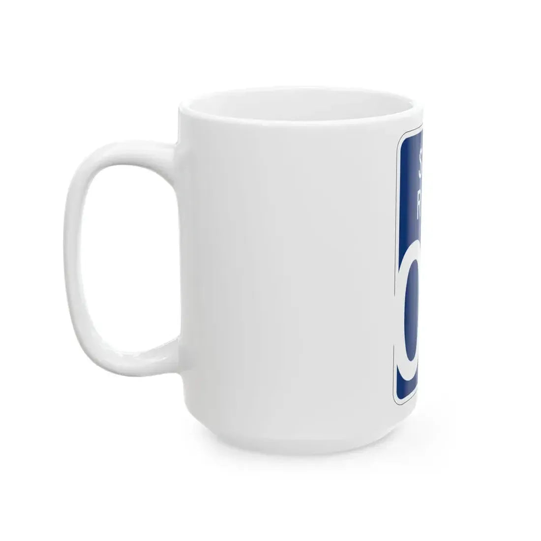 Wyandot County Ohio state route shield template (Ohio) (Road Sign) White Coffee Mug - Go Mug Yourself
