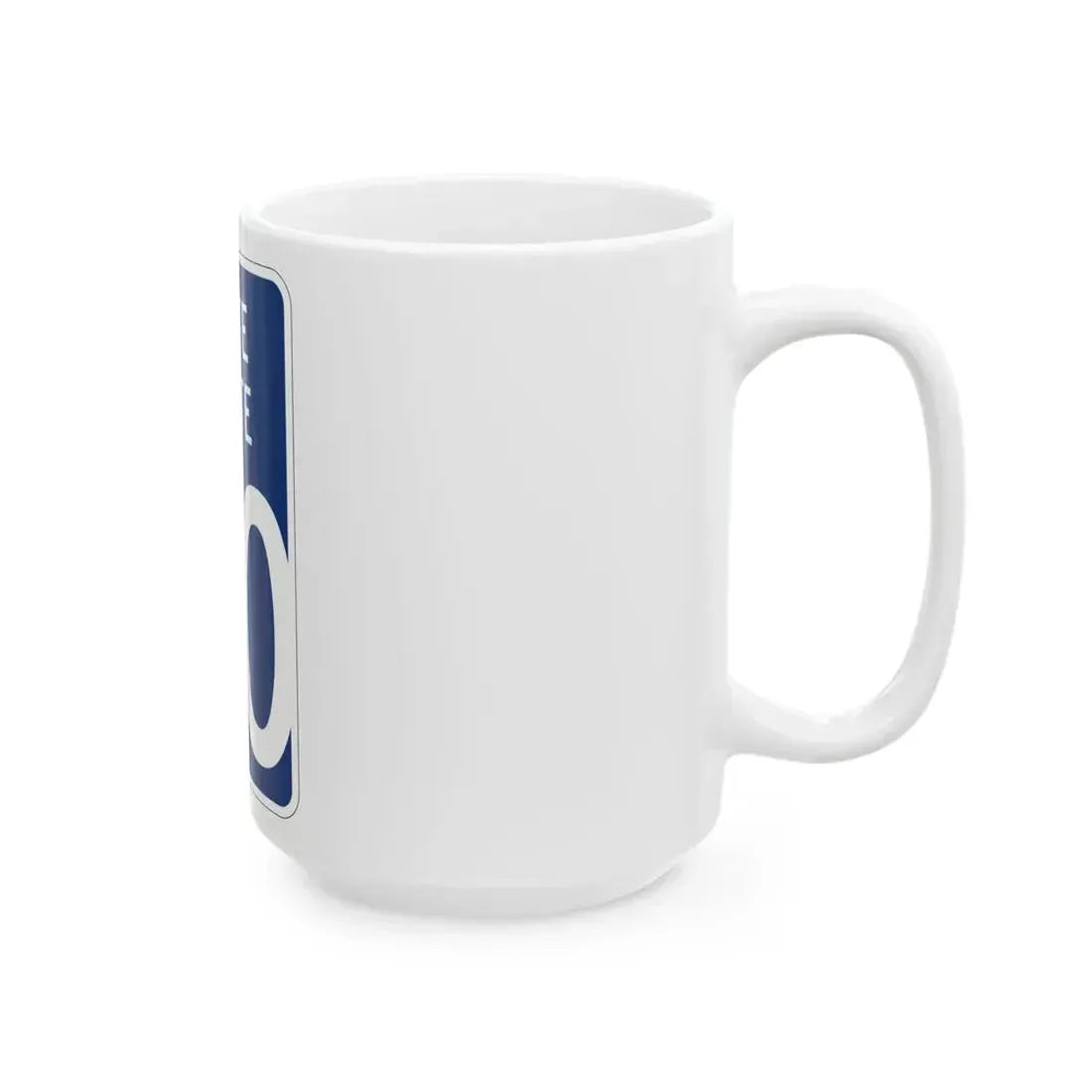 Wyandot County Ohio state route shield template (Ohio) (Road Sign) White Coffee Mug - Go Mug Yourself