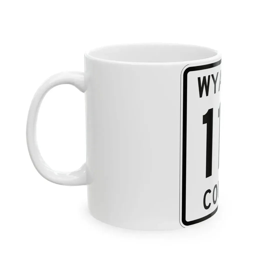Wyandot County Route 119 OH (Ohio) (Road Sign) White Coffee Mug - Go Mug Yourself