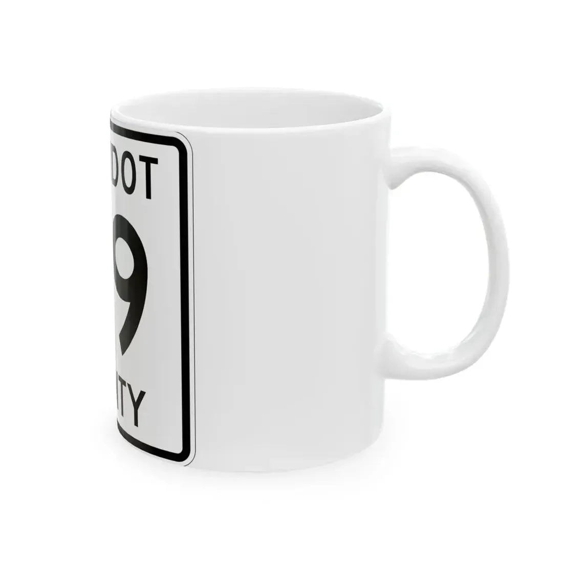 Wyandot County Route 119 OH (Ohio) (Road Sign) White Coffee Mug - Go Mug Yourself