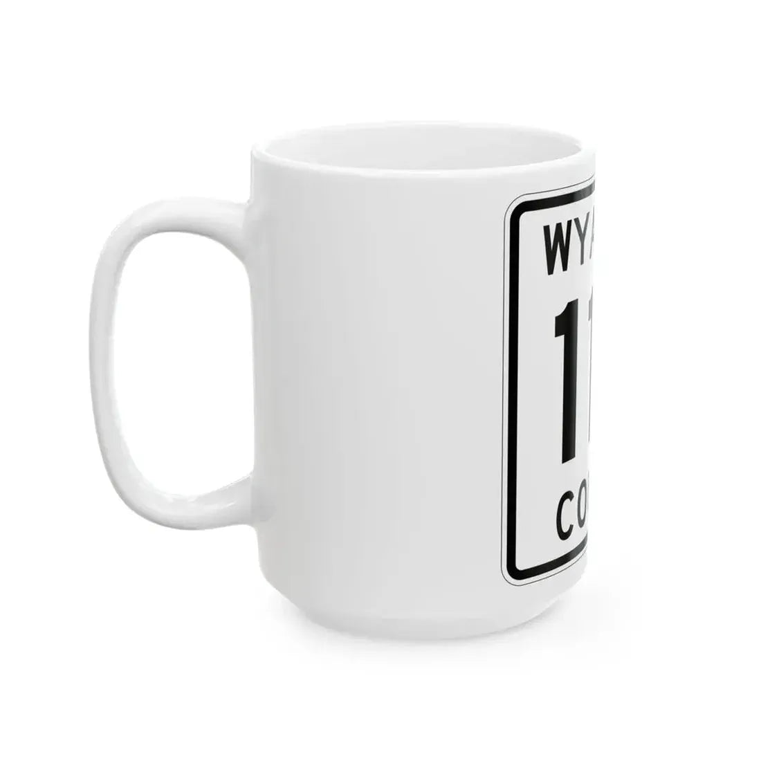Wyandot County Route 119 OH (Ohio) (Road Sign) White Coffee Mug - Go Mug Yourself
