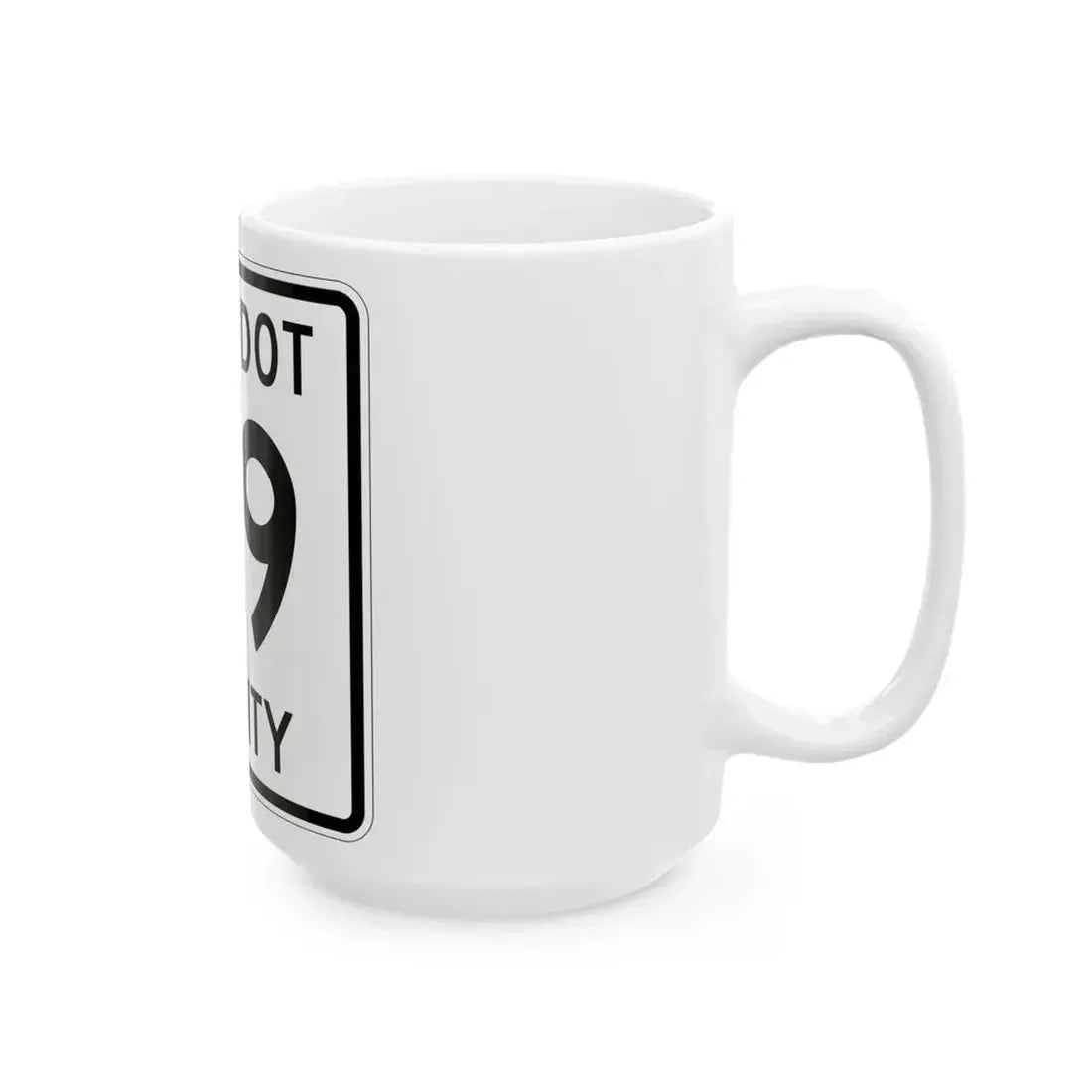 Wyandot County Route 119 OH (Ohio) (Road Sign) White Coffee Mug - Go Mug Yourself