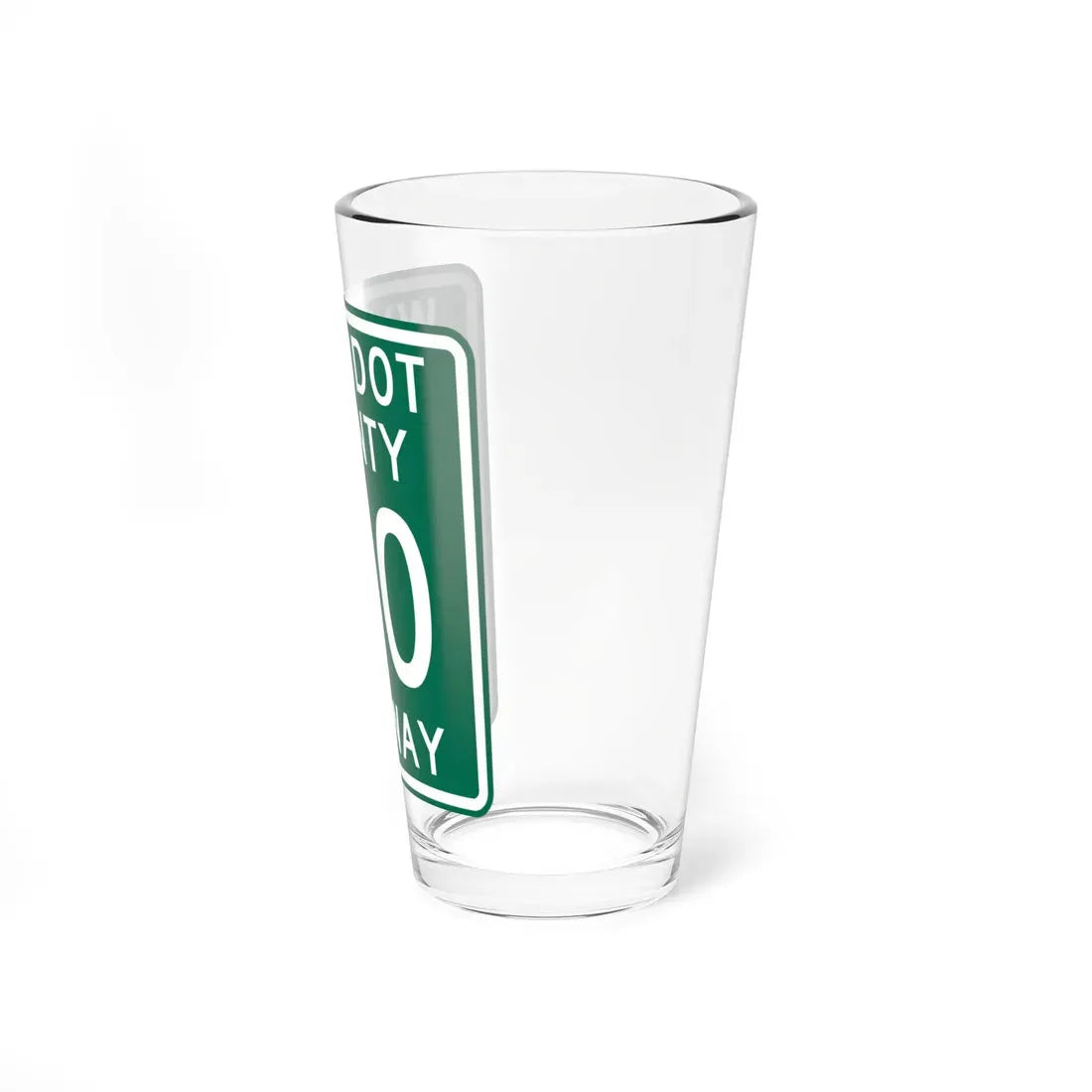Wyandot County Route 130 OH (Ohio) (Road Sign) Pint Glass 16oz - Go Mug Yourself