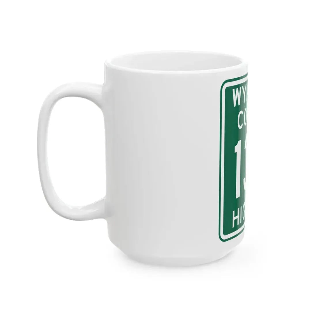 Wyandot County Route 130 OH (Ohio) (Road Sign) White Coffee Mug - Go Mug Yourself