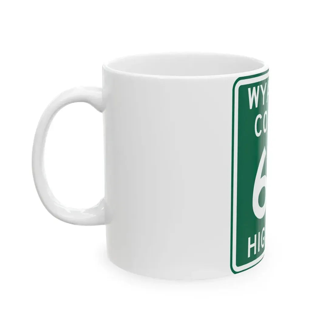Wyandot County Route 62 OH (Ohio) (Road Sign) White Coffee Mug - Go Mug Yourself