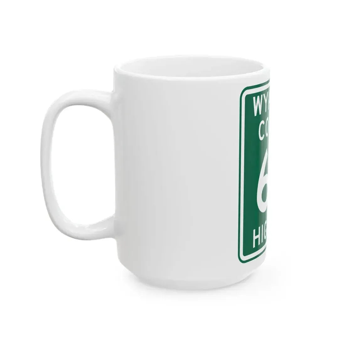 Wyandot County Route 62 OH (Ohio) (Road Sign) White Coffee Mug - Go Mug Yourself