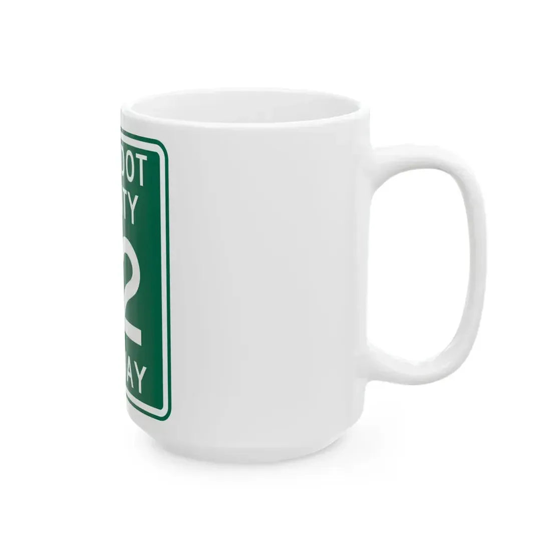 Wyandot County Route 62 OH (Ohio) (Road Sign) White Coffee Mug - Go Mug Yourself