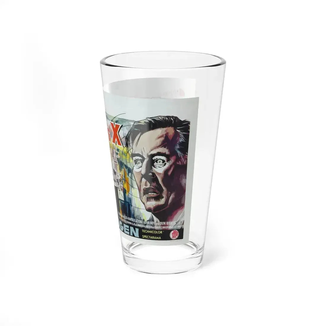 X - THE MAN WITH THE X - RAY EYES (BELGIAN) 1963 Movie Poster - Pint Glass 16oz - Go Mug Yourself