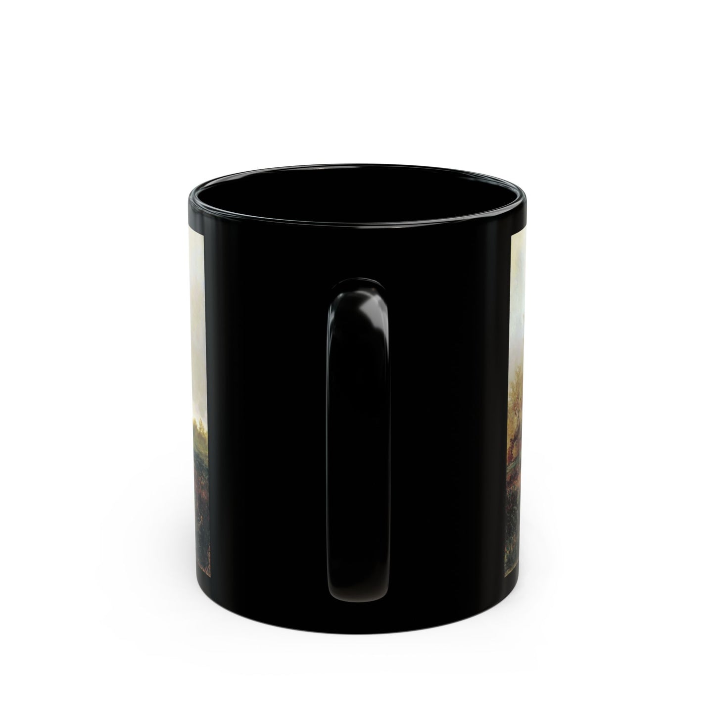 Yefim Volkov (1844-1920) Swamp in Autumn - Black Coffee Mug-Go Mug Yourself