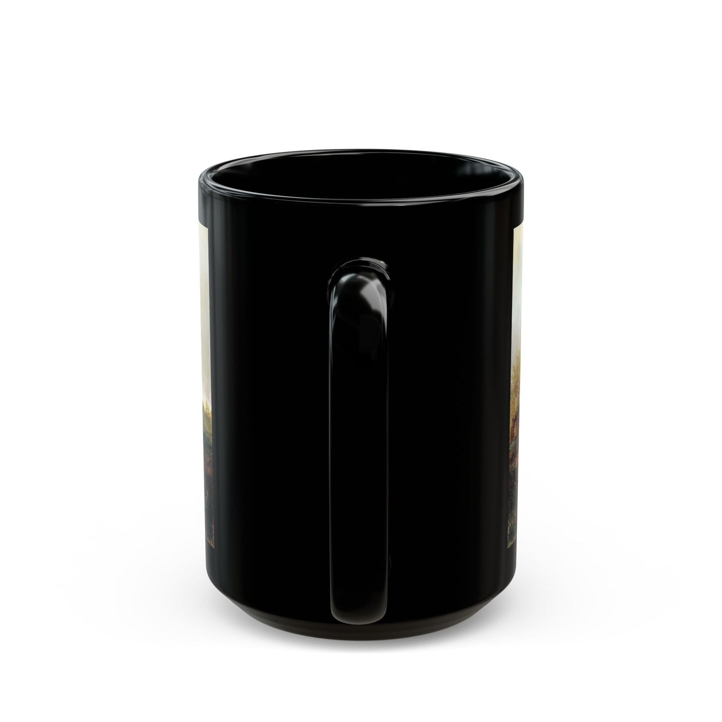 Yefim Volkov (1844-1920) Swamp in Autumn - Black Coffee Mug-Go Mug Yourself