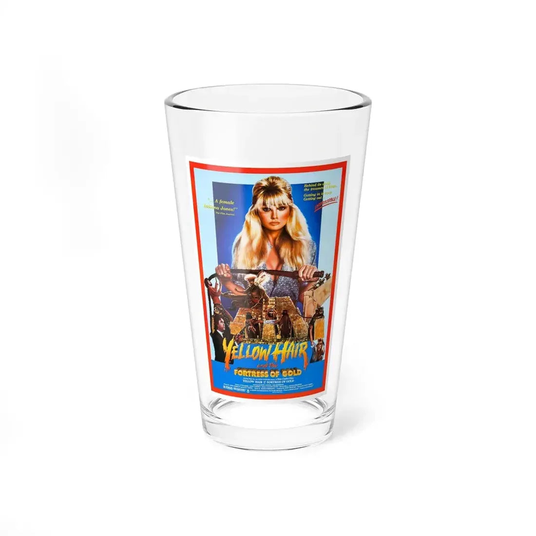 YELLOW HAIR AND THE FORTRESS OF GOLD 1984 Movie Poster - Pint Glass 16oz 16oz - Go Mug Yourself